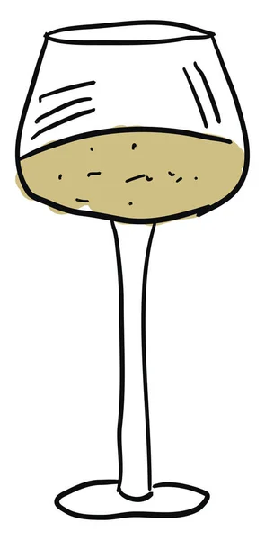 Glas vol wijn, illustratie, vector op witte achtergrond. — Stockvector