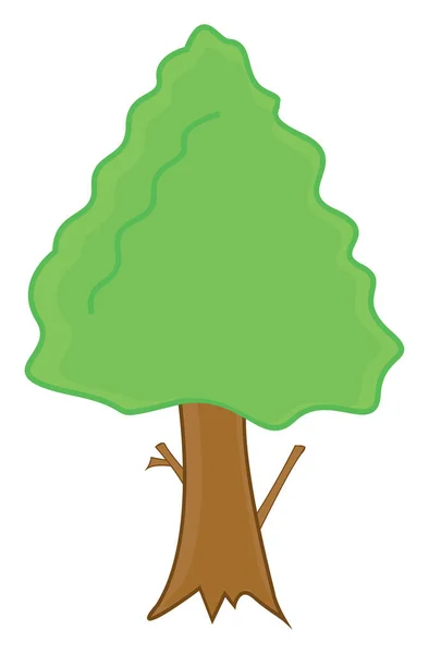 Árbol de madera, ilustración, vector sobre fondo blanco . — Vector de stock