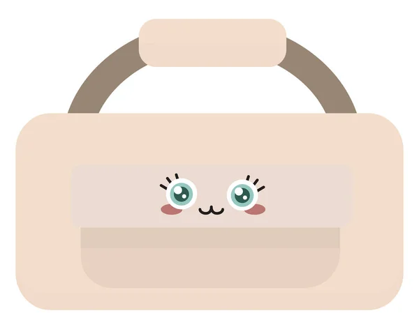 Cute bag, illustration, vector on white background. — Stock Vector