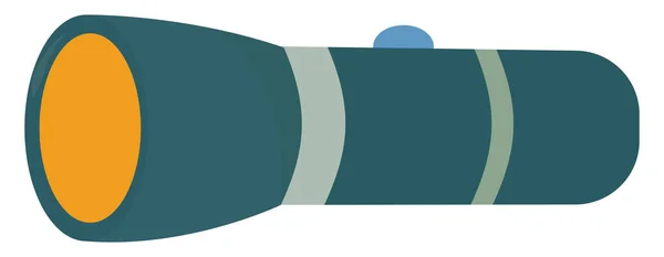 Blue flashlight, illustration, vector on white background. — Stock Vector