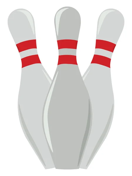 Bowling Kegel, ilustración, vector sobre fondo blanco . — Vector de stock