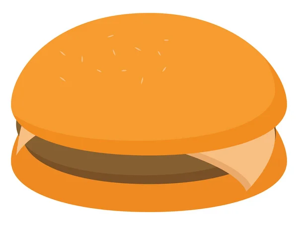 Burger, illustration, vecteur sur fond blanc . — Image vectorielle