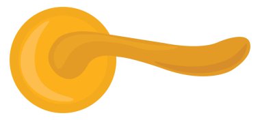 Altın saplı, resimli, beyaz arkaplanda vektör.