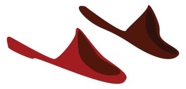 Ev ayakkabıları, illüstrasyon, beyaz arkaplanda vektör.