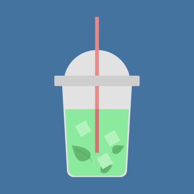 Buz suyu, illüstrasyon, beyaz arkaplanda vektör.