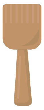 Ahşap spatula, illüstrasyon, beyaz arka plan üzerinde vektör.