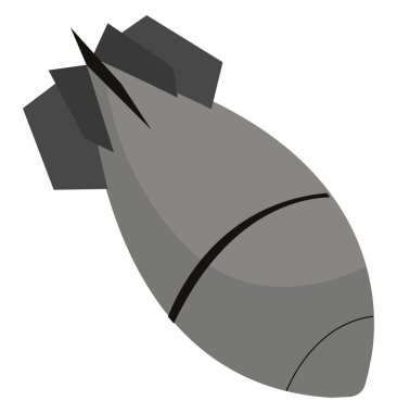 Nükleer bomba, illüstrasyon, beyaz arkaplanda vektör.