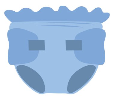 Pampers, illüstrasyon, beyaz arkaplan vektörü.