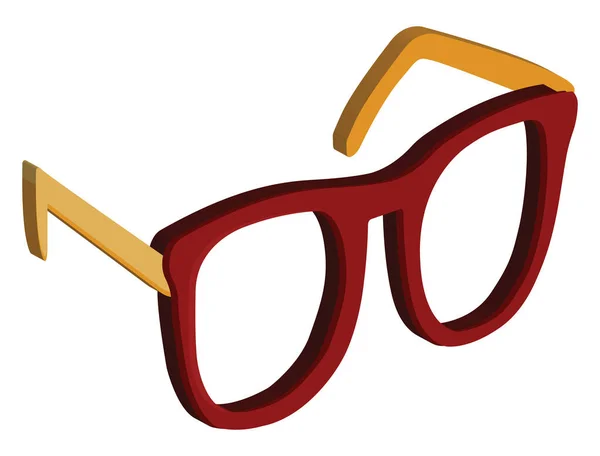 Lunettes rouges, illustration, vecteur sur fond blanc . — Image vectorielle