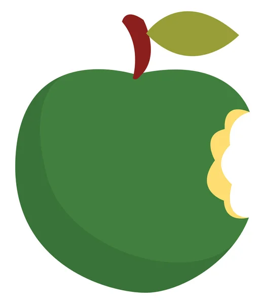 Manzana verde, ilustración, vector sobre fondo blanco. — Vector de stock