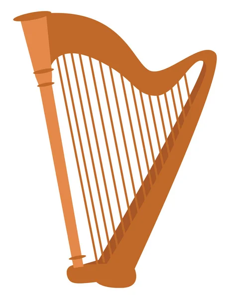 Harpe, illustration, vecteur sur fond blanc . — Image vectorielle