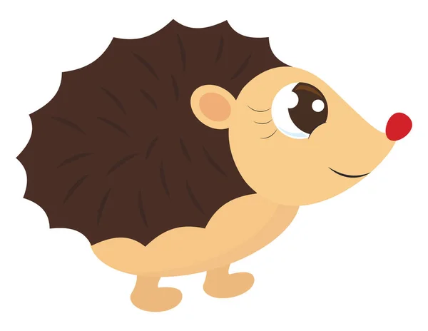 Hedgehog, illustration, vector on white background. — Stock Vector