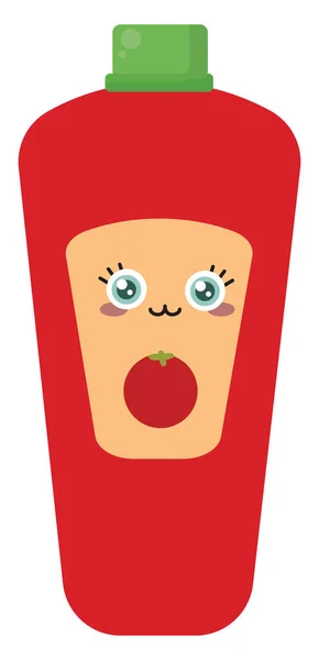 Ketchup, ilustración, vector sobre fondo blanco . — Archivo Imágenes Vectoriales