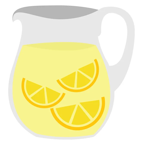 Limonade, illustratie, vector op witte achtergrond. — Stockvector