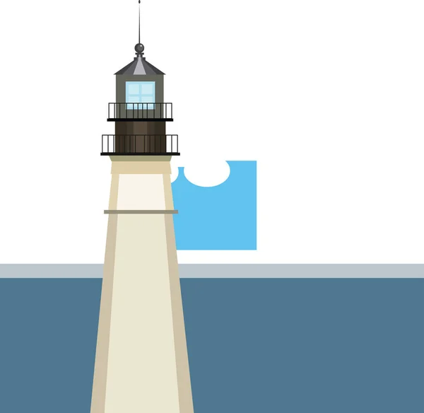 Lighthouse, illustration, vector on white background. — Stock Vector