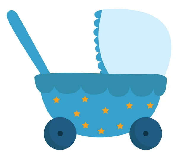 小婴儿车，插图，白色背景上的矢量. — 图库矢量图片