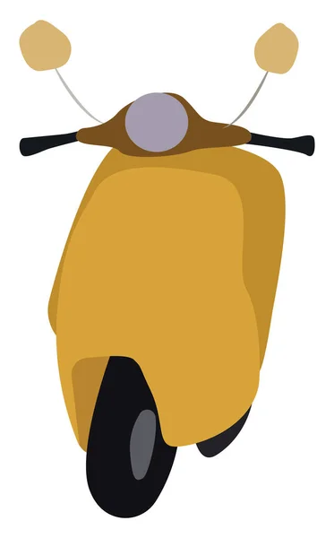 Scooter amarillo, ilustración, vector sobre fondo blanco . — Vector de stock