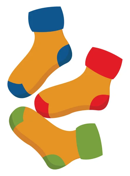 Chaussettes, illustration, vecteur sur fond blanc . — Image vectorielle