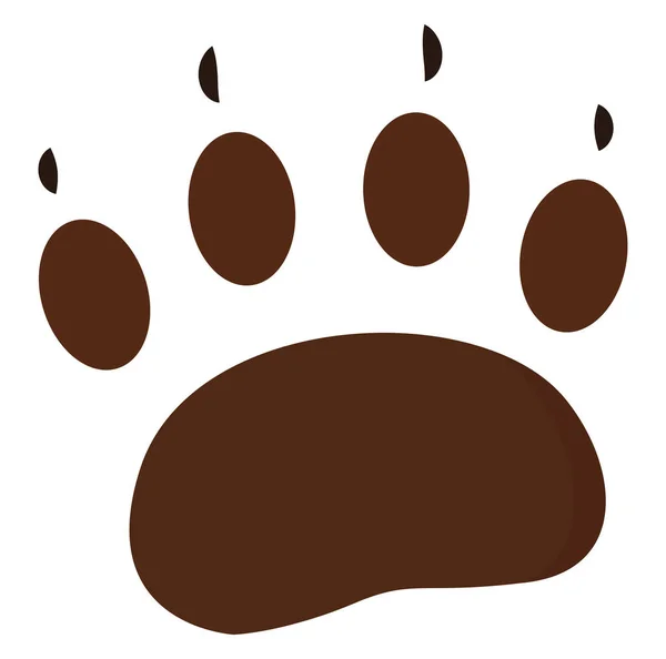 Animal paw, illustration, vector on white background. — Stock Vector