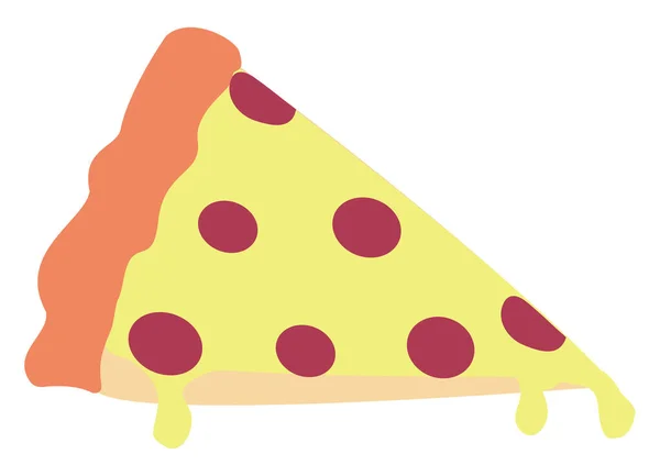 Rebanada de pizza, ilustración, vector sobre fondo blanco. — Vector de stock