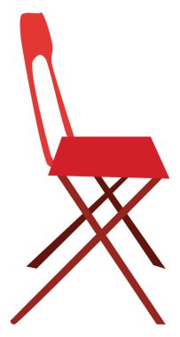 Kırmızı sandalye, illüstrasyon, beyaz arkaplanda vektör.