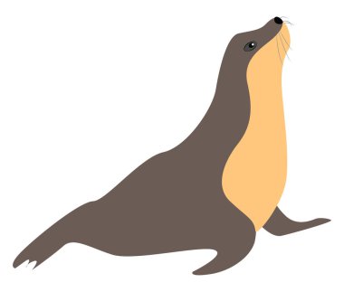 Mühür, illüstrasyon, beyaz arkaplan vektörü.