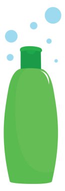 Şampuan, illüstrasyon, beyaz arka plan vektör.