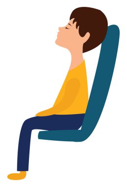 Uyuyan çocuk, illüstrasyon, beyaz arka plan vektör.