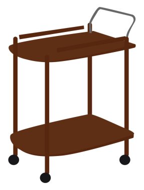 Trolley, illüstrasyon, beyaz arkaplan üzerindeki vektör.