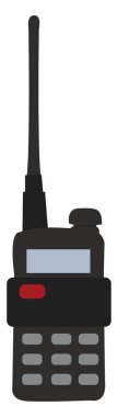Walkie talkie, illüstrasyon, beyaz arka plan vektör.