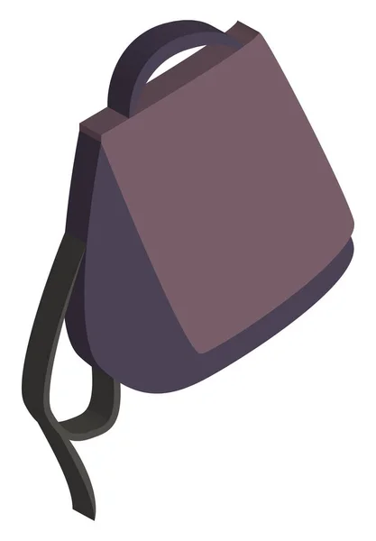 紫色のバッグ、イラスト、白い背景のベクトル. — ストックベクタ