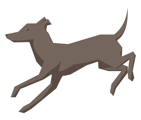 Running dog, ilustración, vector sobre fondo blanco . — Archivo Imágenes Vectoriales