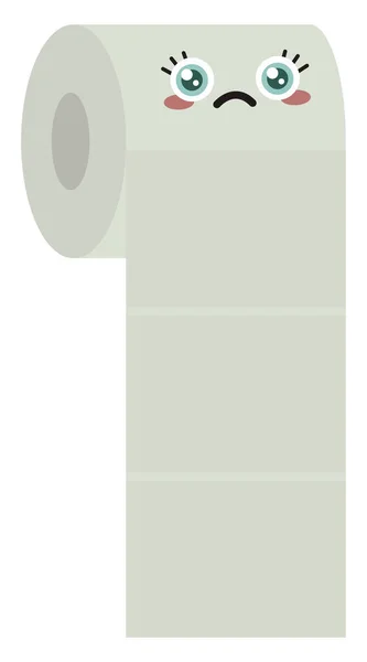 Papel higiênico, ilustração, vetor sobre fundo branco. — Vetor de Stock