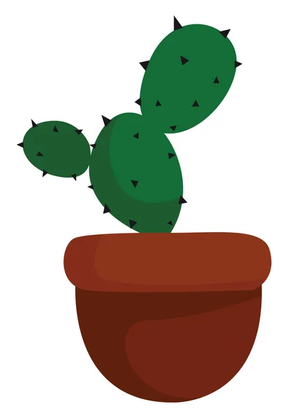 Cactus in pot, illustratie, vector op witte achtergrond. — Stockvector