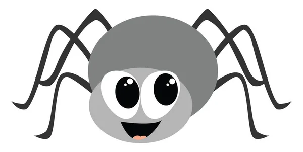 Araña sonriente, ilustración, vector sobre fondo blanco . — Archivo Imágenes Vectoriales