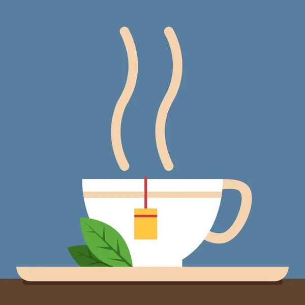 Чашка чаю, ілюстрація, вектор на білому тлі . — стоковий вектор