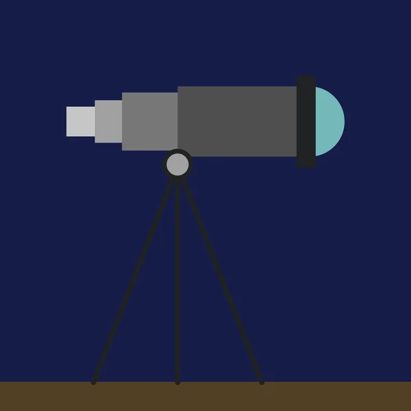 Télescope, illustration, vecteur sur fond blanc . — Image vectorielle