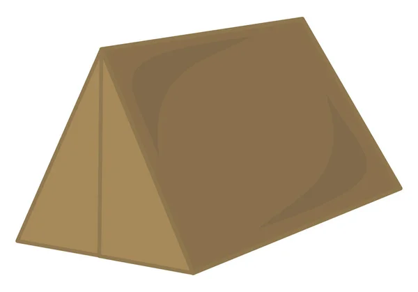 Bruine tent, illustratie, vector op witte achtergrond. — Stockvector