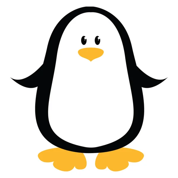 Pinguin-Spielzeug, Illustration, Vektor auf weißem Hintergrund. — Stockvektor