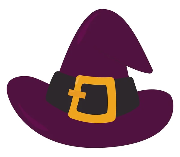 Sombrero púrpura, ilustración, vector sobre fondo blanco . — Vector de stock