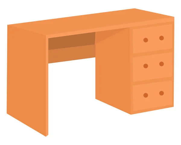 Bureau en bois, illustration, vecteur sur fond blanc. — Image vectorielle