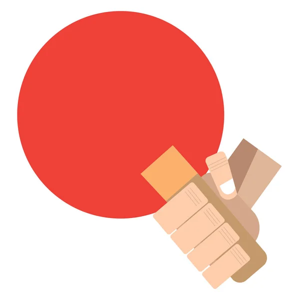 Piros tenisz ütő, illusztráció, vektor fehér háttér. — Stock Vector