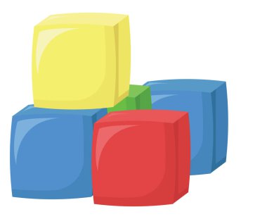 Bir çocuk oyuncağı, illüstrasyon, beyaz arka plan vektörü.