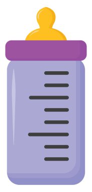 Bebek şişesi, illüstrasyon, beyaz arka plan vektörü.