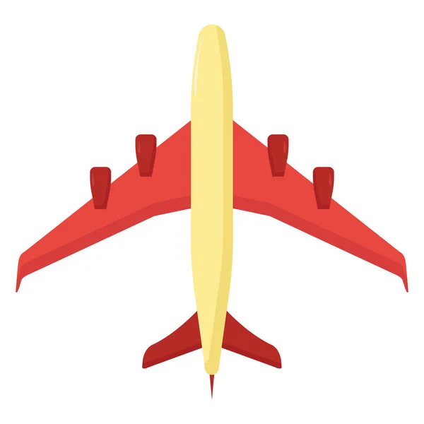 Avión Amarillo Volador Ilustración Vector Sobre Fondo Blanco — Archivo Imágenes Vectoriales