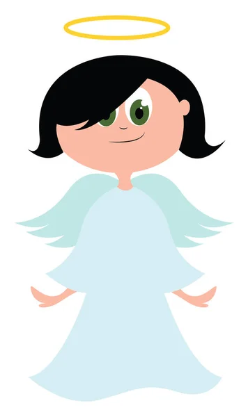 Cute Angel Illustration Vector White Background — Stock Vector