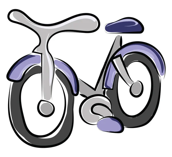Liten Cykel Illustration Vektor Vit Bakgrund — Stock vektor