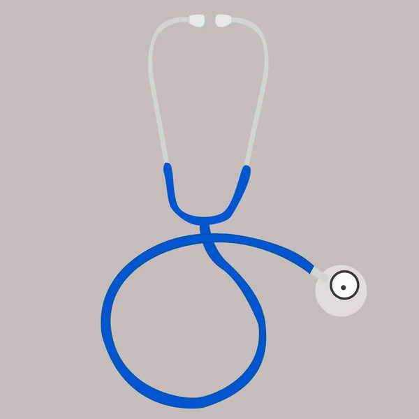 Blue Stethoscope Illustration Vector White Background — Stock Vector