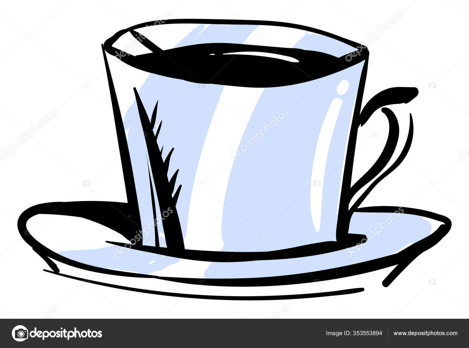 Cup Coffee Drawing Illustration Vector White Background Vector Image By C Morphart Vector Stock