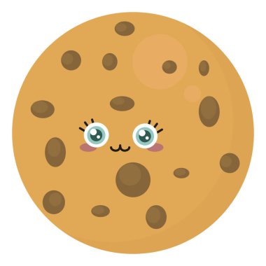 Şirin kurabiye, illüstrasyon, beyaz arkaplanda vektör.